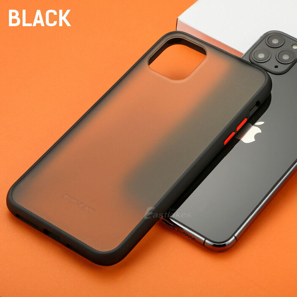 Matte Gel Bumper Case For Apple iPhone 13 12 mini 11 Pro Max XS XR Black - Eastlakes Electronics